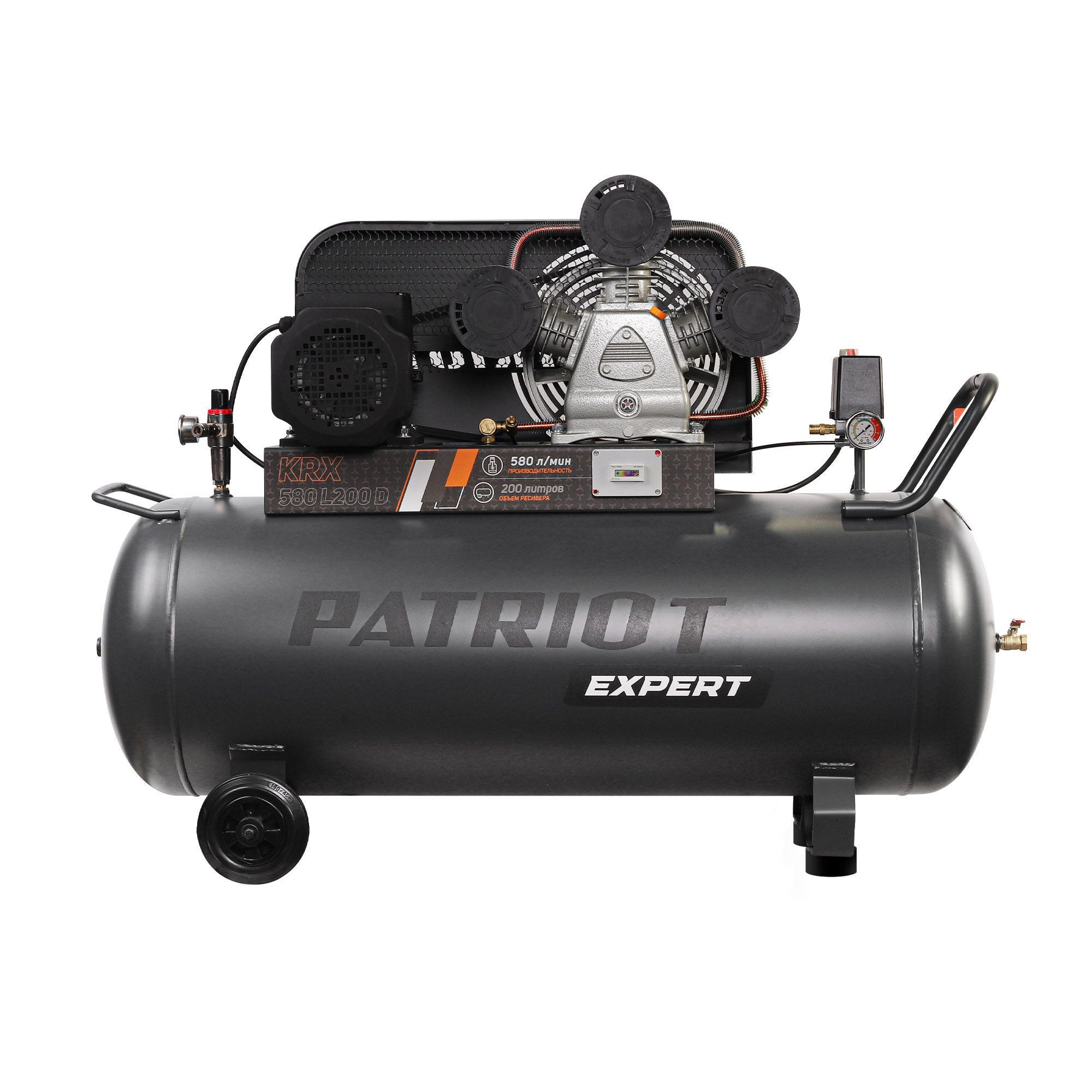 Компрессор поршневой ременной PATRIOT KRX 580 L200 D