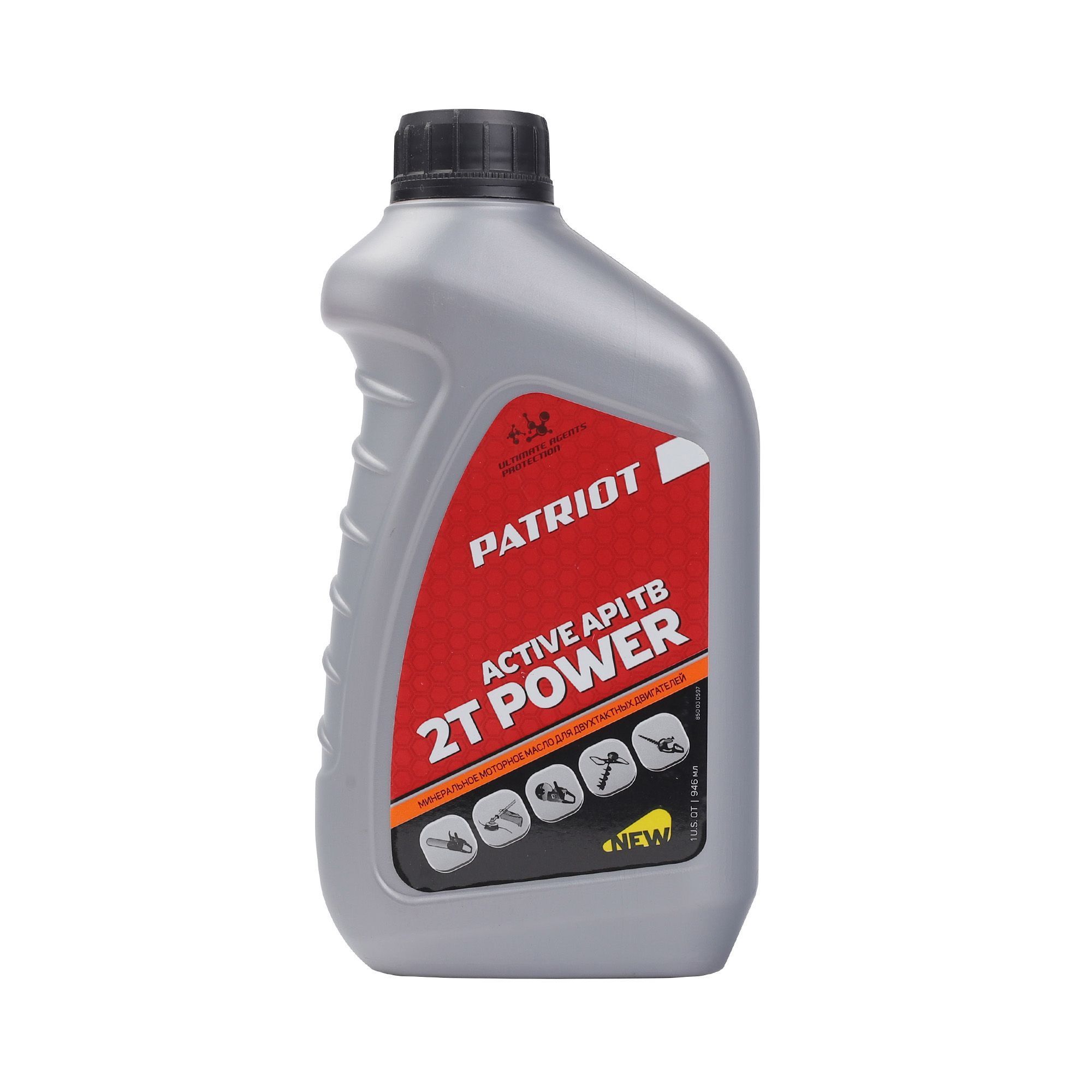 Масло 2-тактное минеральное PATRIOT Power Active, 0,946 л